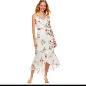 NWT, Disney Princess juniors' ruffle midi dress, Size S, Color Multi